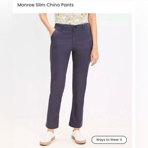 Petite Monroe Slim Chino PantsColor: Coastal GreySize: 4